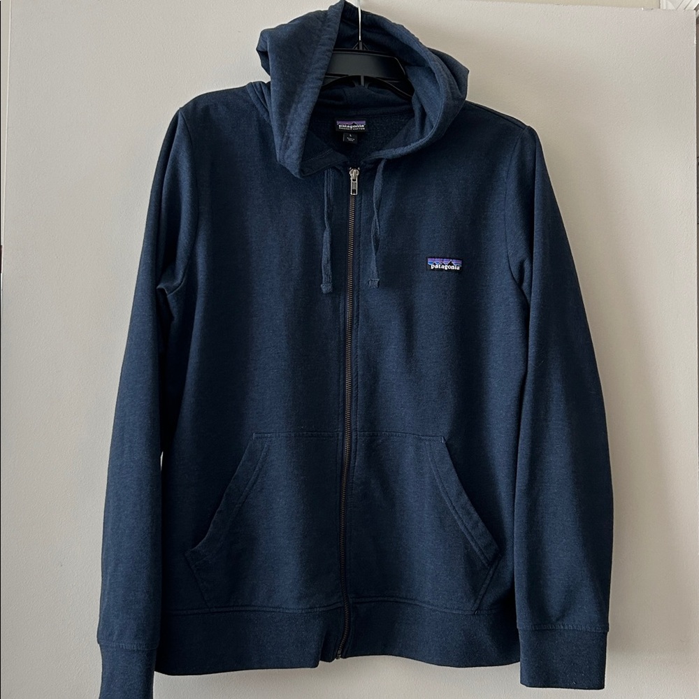 Like New Patagonia Dark Blue Full-Zip Hoodie